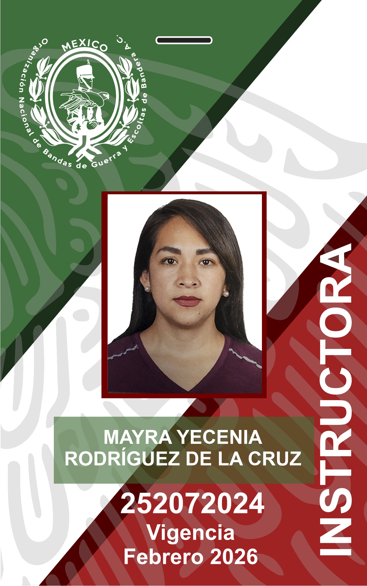 INSTRUCTORA MAYRA YECENIA RODRÍGUEZ DE LA CRUZ